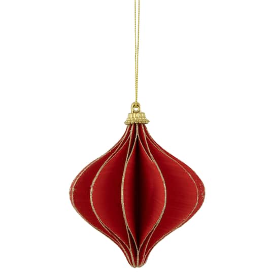 4.25" Glittered Onion Christmas Ornament